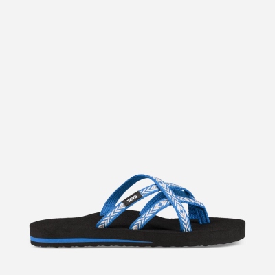 Teva Olowahu Women's Blue Flip Flops CA65778 Canada Clearance